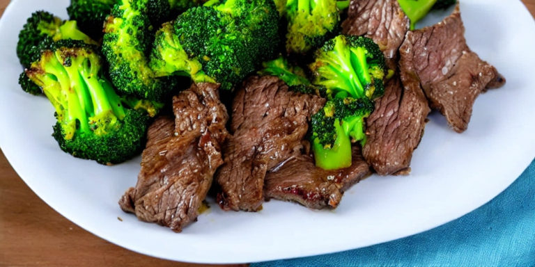 Steak und Brokkoli im Airfryer