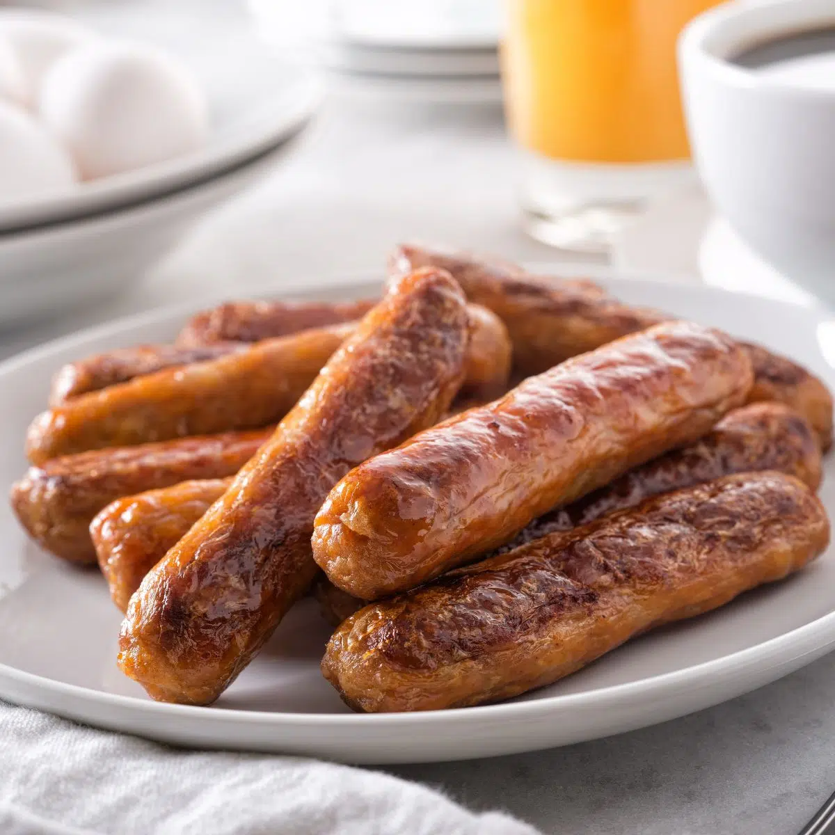 Würstchen und Speck im Airfryer