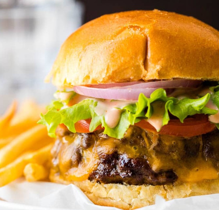 Hamburger aus dem Airfryer