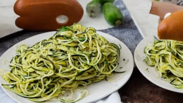 Zucchini Spaghetti im airfryer