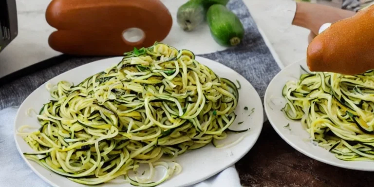 Zucchini Spaghetti im airfryer