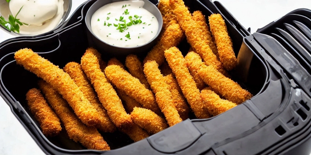 Knusprige Mozzarella-Sticks im Airfryer
