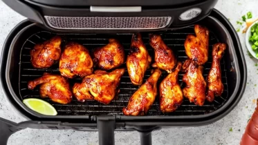 BBQ Hähnchenschenkel im Airfryer