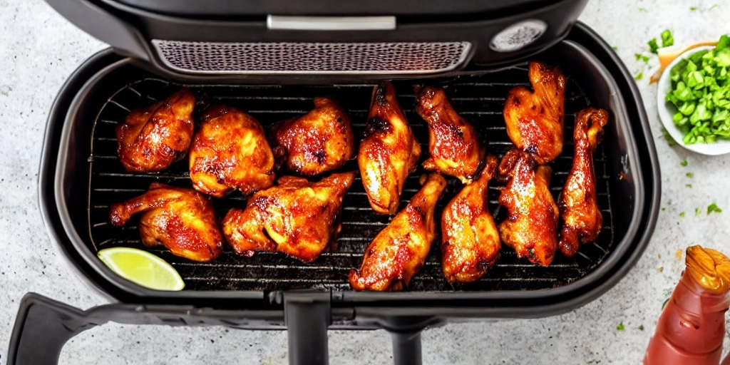 BBQ Hähnchenschenkel im Airfryer