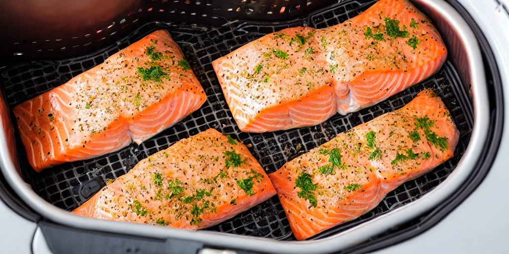 Gebackener Lachs im Airfryer