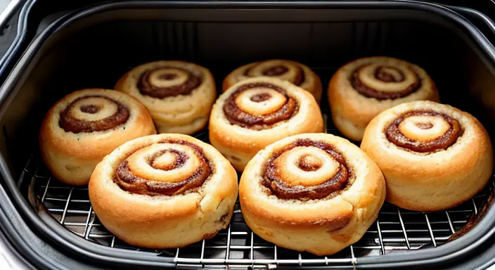 Gebackene Zimtschnecken im Airfryer